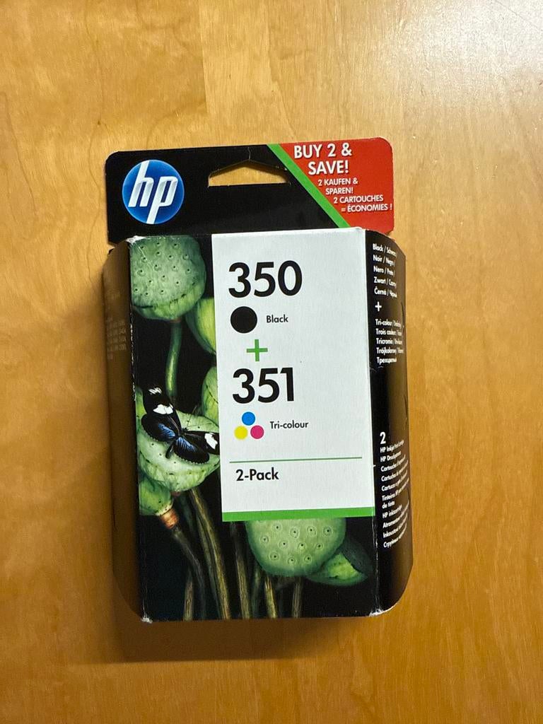 Nieuwe HP 350 Zwart + 351 Kleur Inktcartridge 2-Pack, Computers en Software, Ophalen of Verzenden, Nieuw, Cartridge