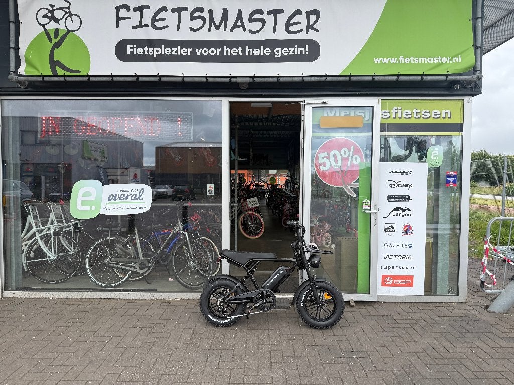 FIETSMASTER OUXI V8 Ultra Mini ZWART FATBIKE UPGRADE OP=OP!