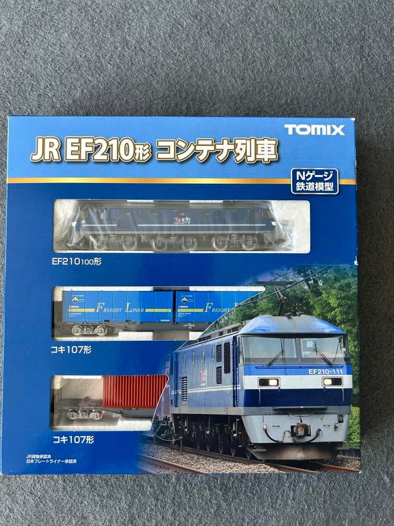 Tomix EF210 Container Vrachttrein met 2 Wagons N-spoor, Hobby en Vrije tijd, Modeltreinen | N-Spoor, Overige merken, Treinset