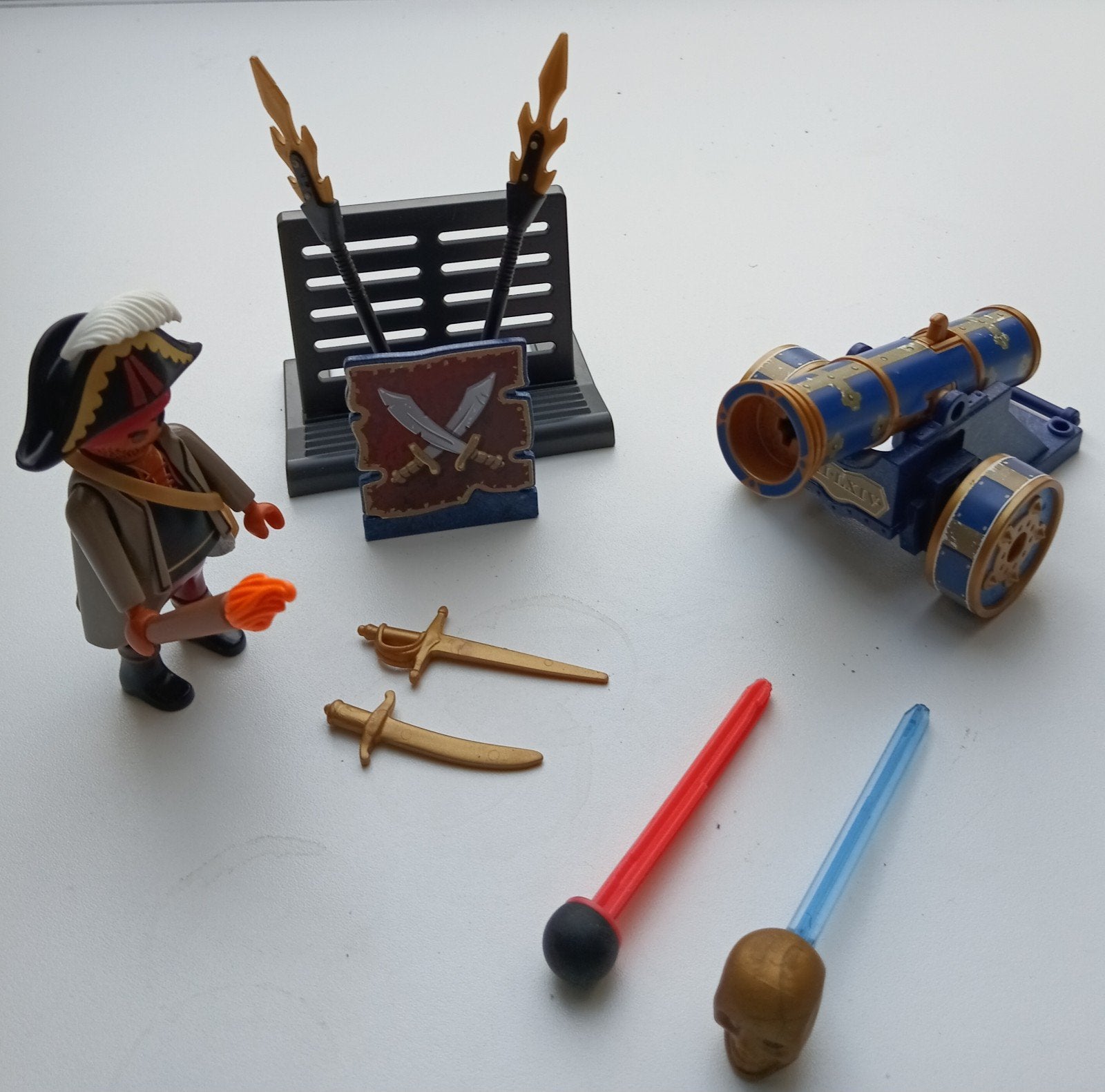 Playmobil 6164, Piraten kapitein met blauw kanon, Ophalen of Verzenden, Gebruikt