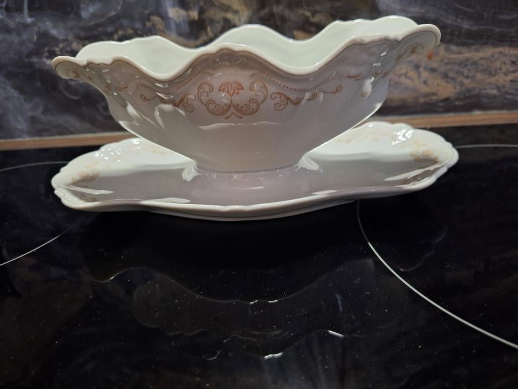 Vintage Tirschenreuth Baronesse Juskom met onderschotel, Ophalen