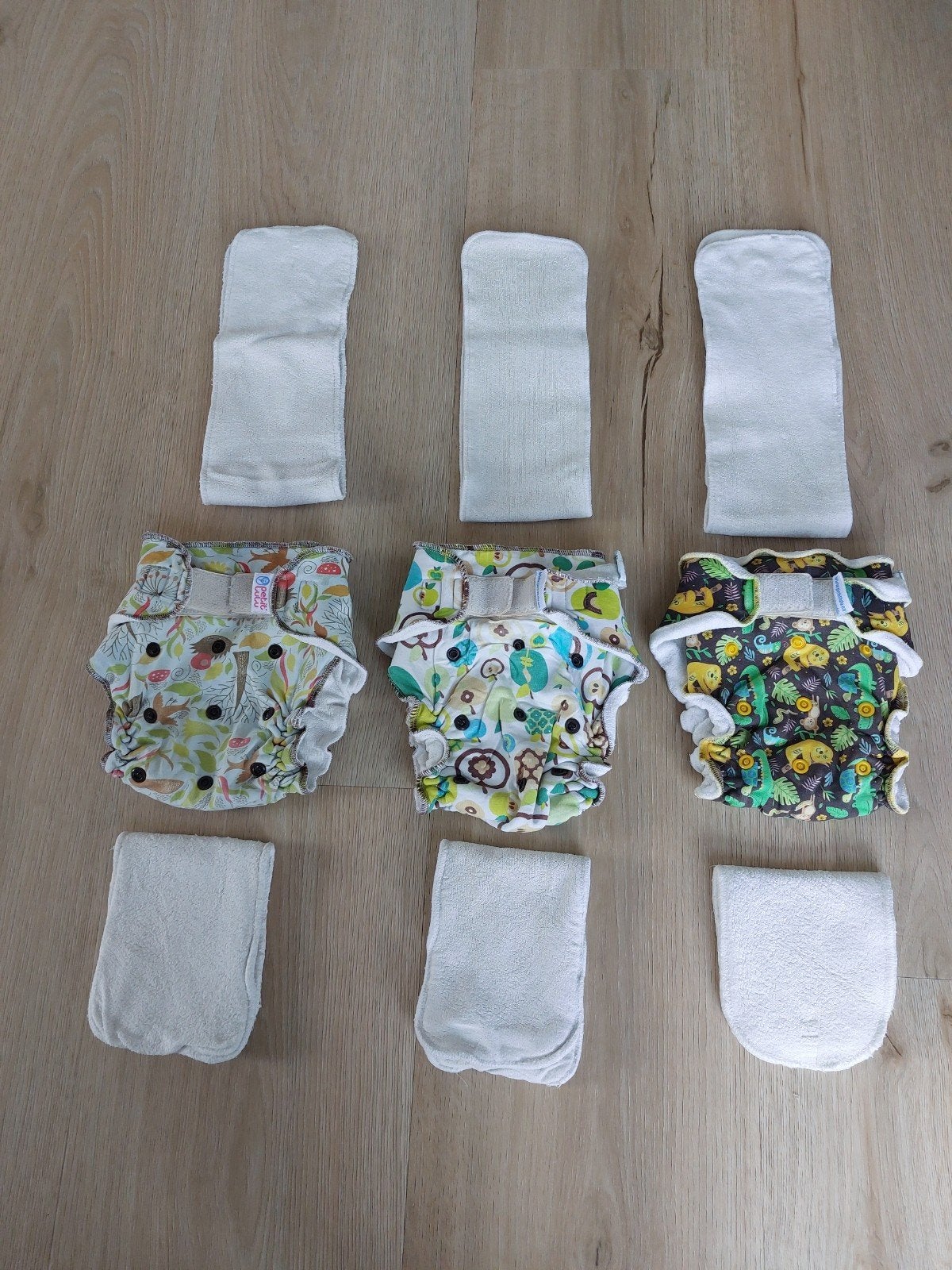 Drie Petit Lulu wasbare luiers inclusief boosters, Ophalen of Verzenden, Gebruikt