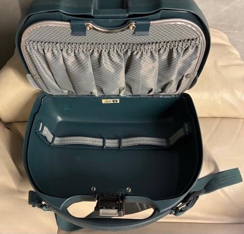 Vintage Hardcase Beautycase/Toilettas met Slot - Groen, Ophalen of Verzenden, Zo goed als nieuw, Met slot, Hardcase