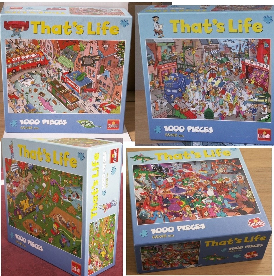 Diverse That’s Life puzzels 1000 stukjes merk Goliath, Ophalen of Verzenden, 500 t/m 1500 stukjes, Zo goed als nieuw