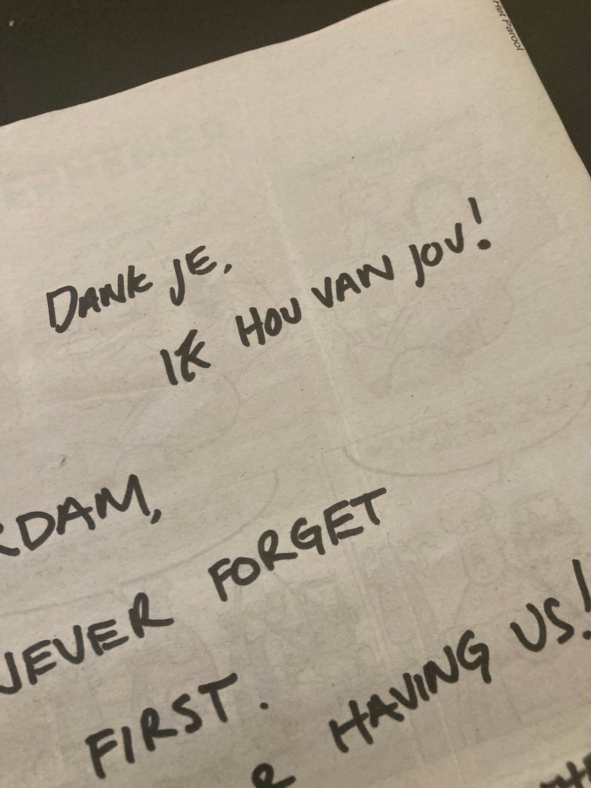 Parool Harry Styles, Ophalen, Nieuw, Krant