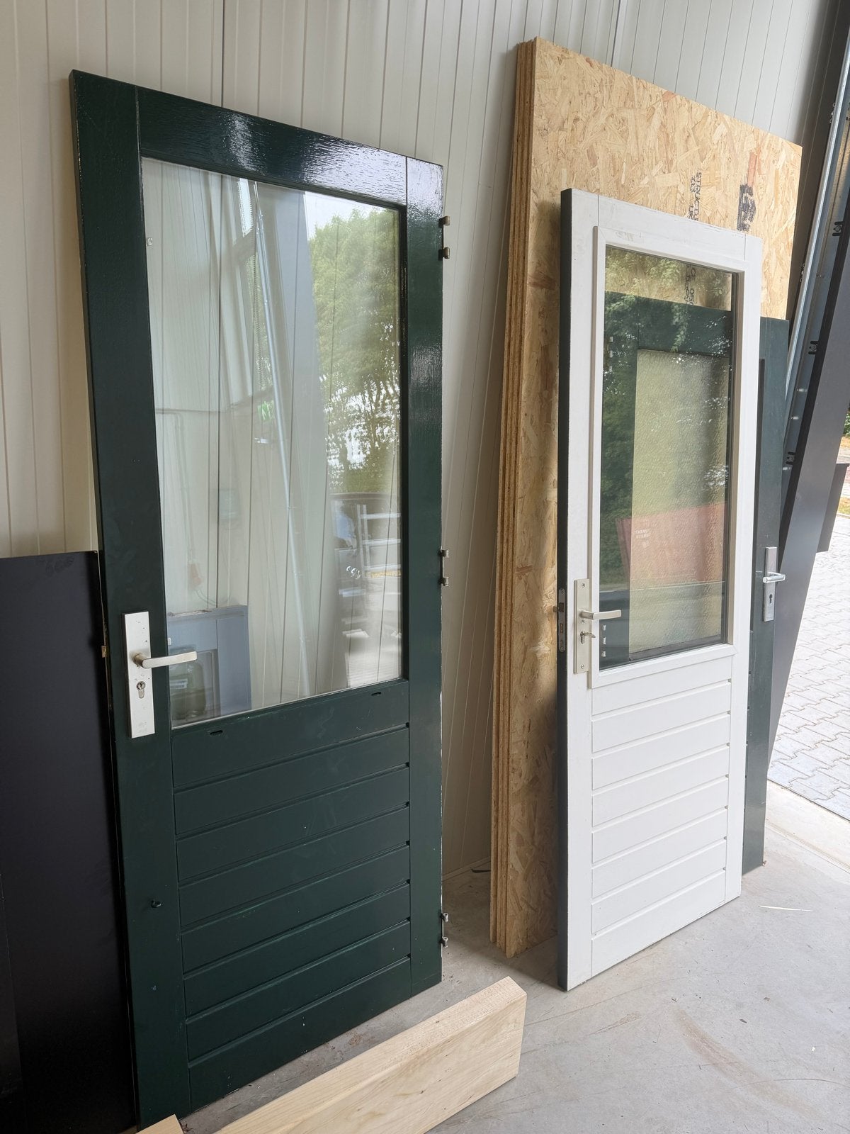 Mooie nette buitendeuren, schuurdeur of achterdeur 830x2115, Ophalen, Gebruikt, 80 tot 100 cm, Buitendeur