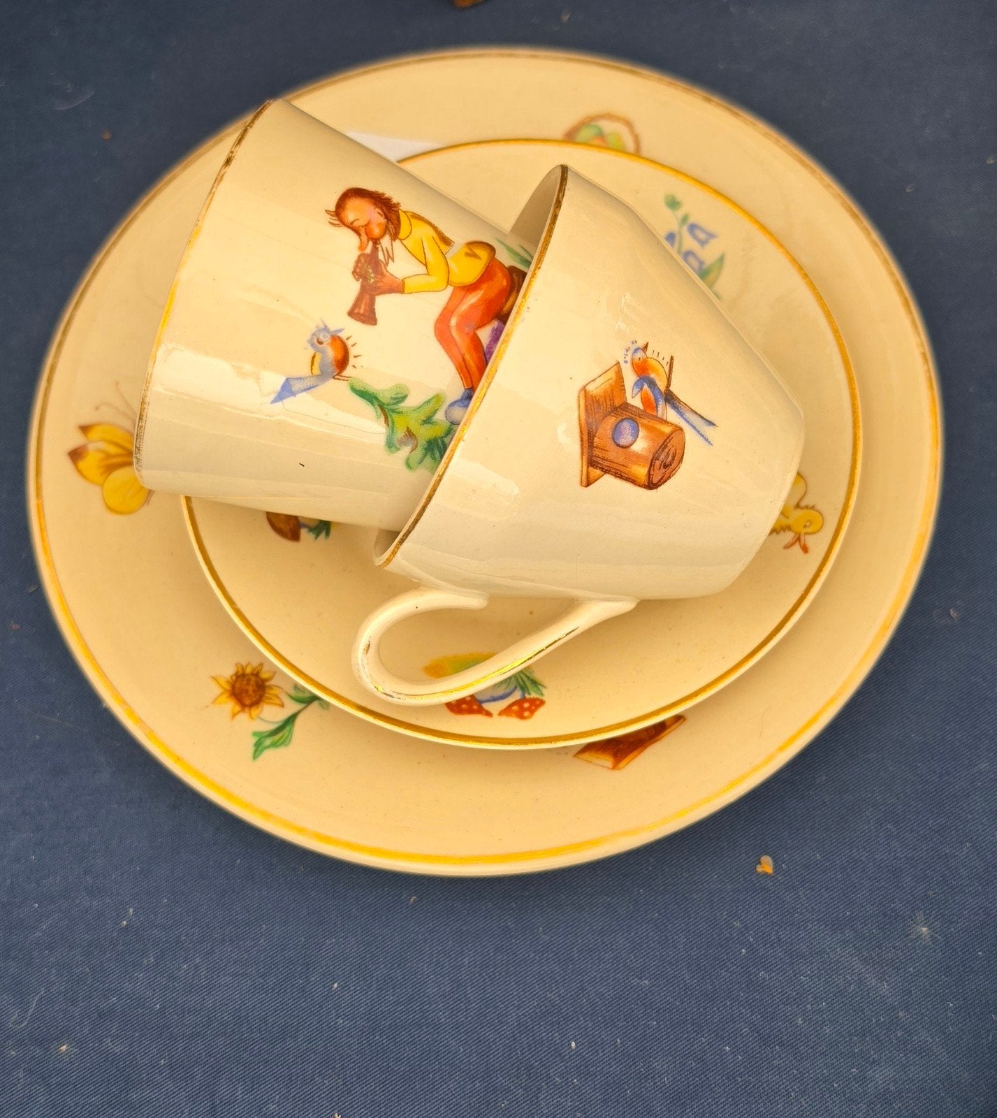 Vintage servies uit de jaren '60 - Communiesetje, Ophalen of Verzenden