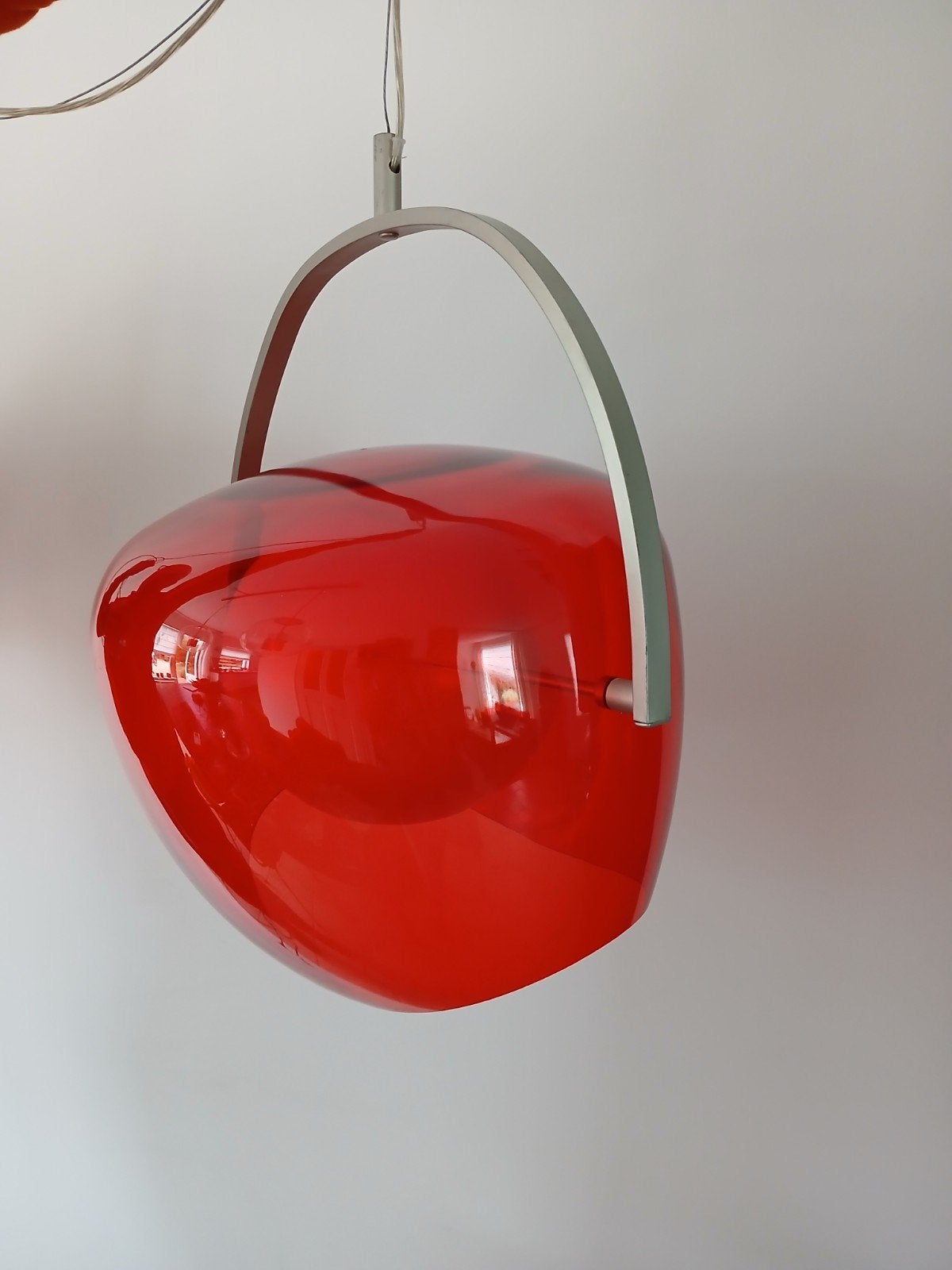 Kartell Plafondlamp - Rode Design Verlichting, Ophalen, Zo goed als nieuw, Kunststof, Modern, Design, Italiaans kartell