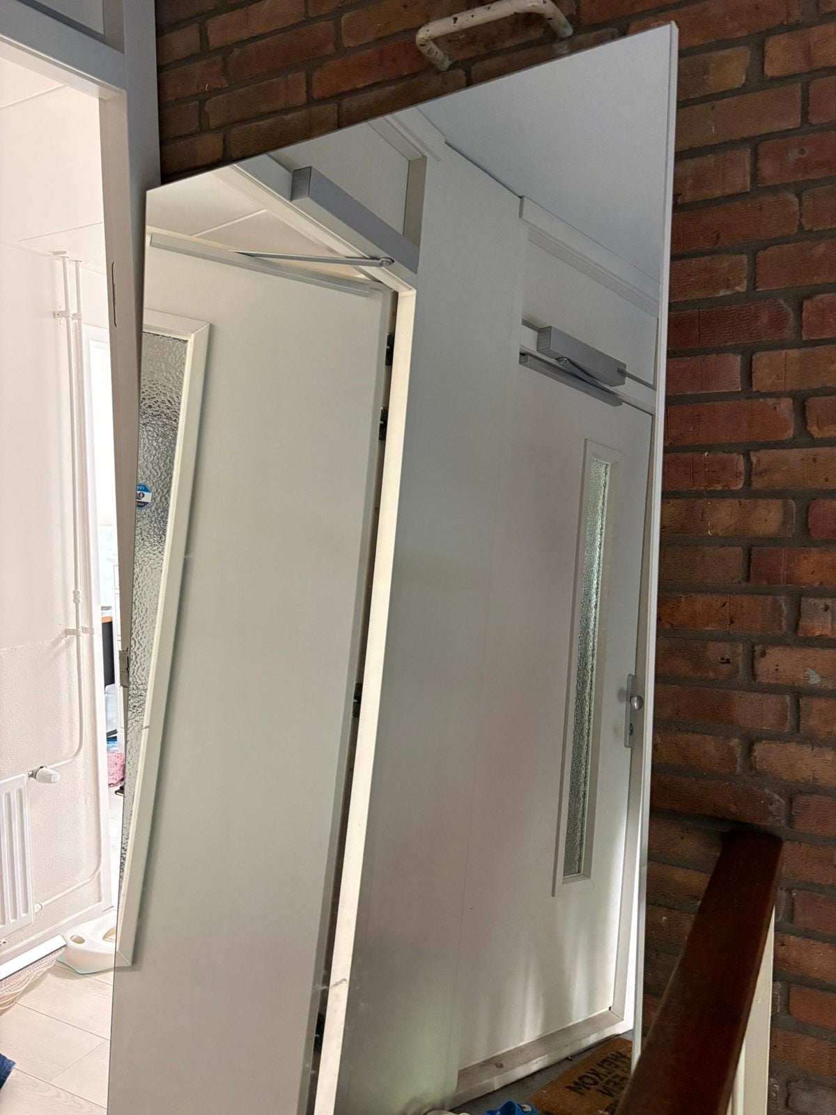 Grote spiegel, Huis en Inrichting, Woonaccessoires | Spiegels, Ophalen, Zo goed als nieuw, Rechthoekig, 200 cm of meer