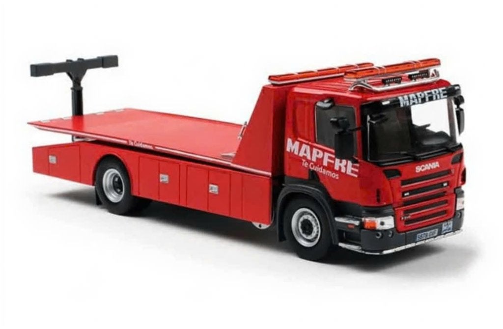 Scania P320 2008 wegsleep schaal 1/43 camion autobus # 89