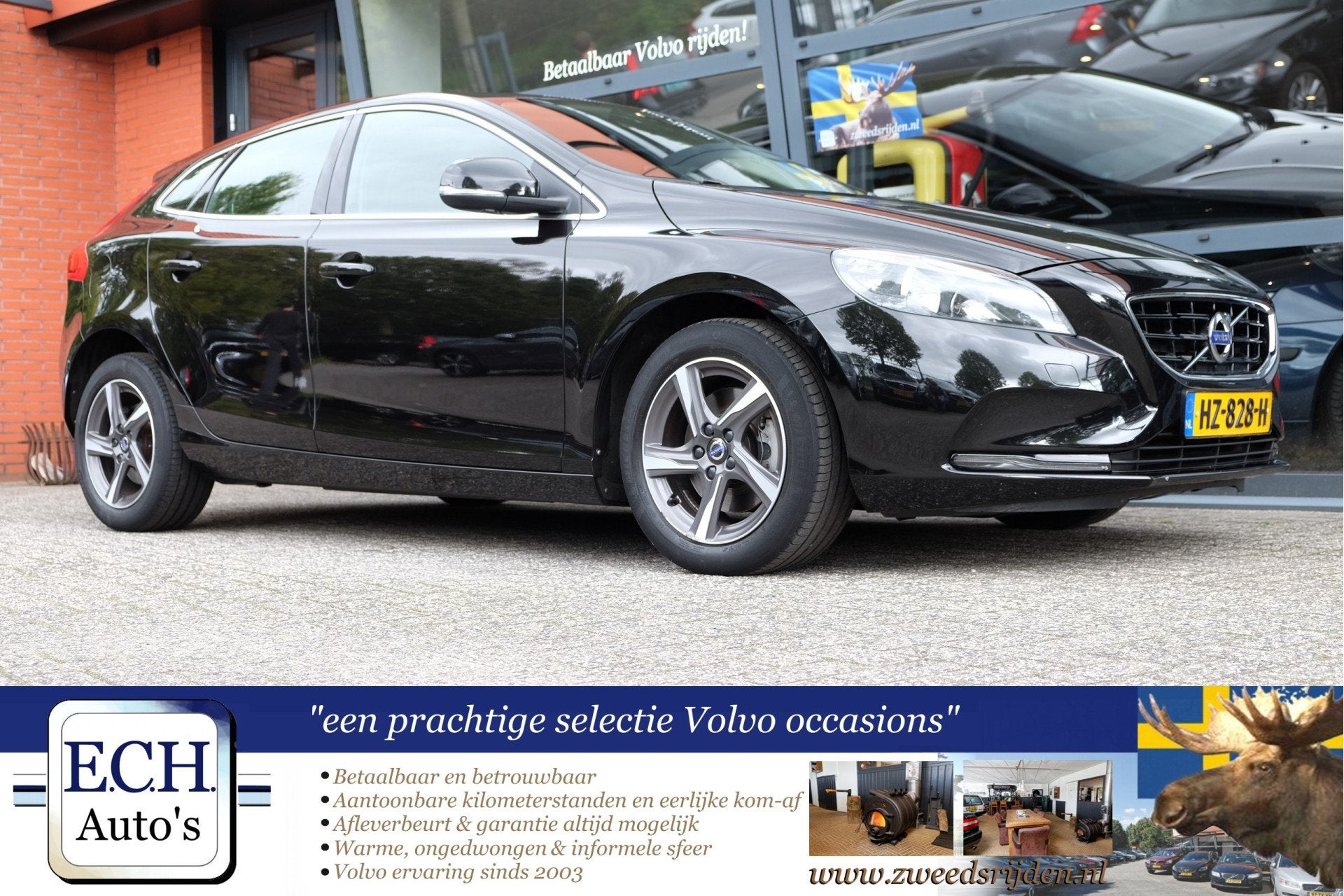 Volvo V40 2.0 T2 Momentum, Navi, Trekhaak, Bluetooth, Voorwielaandrijving, Gebruikt, 4 cilinders, Leder en Stof