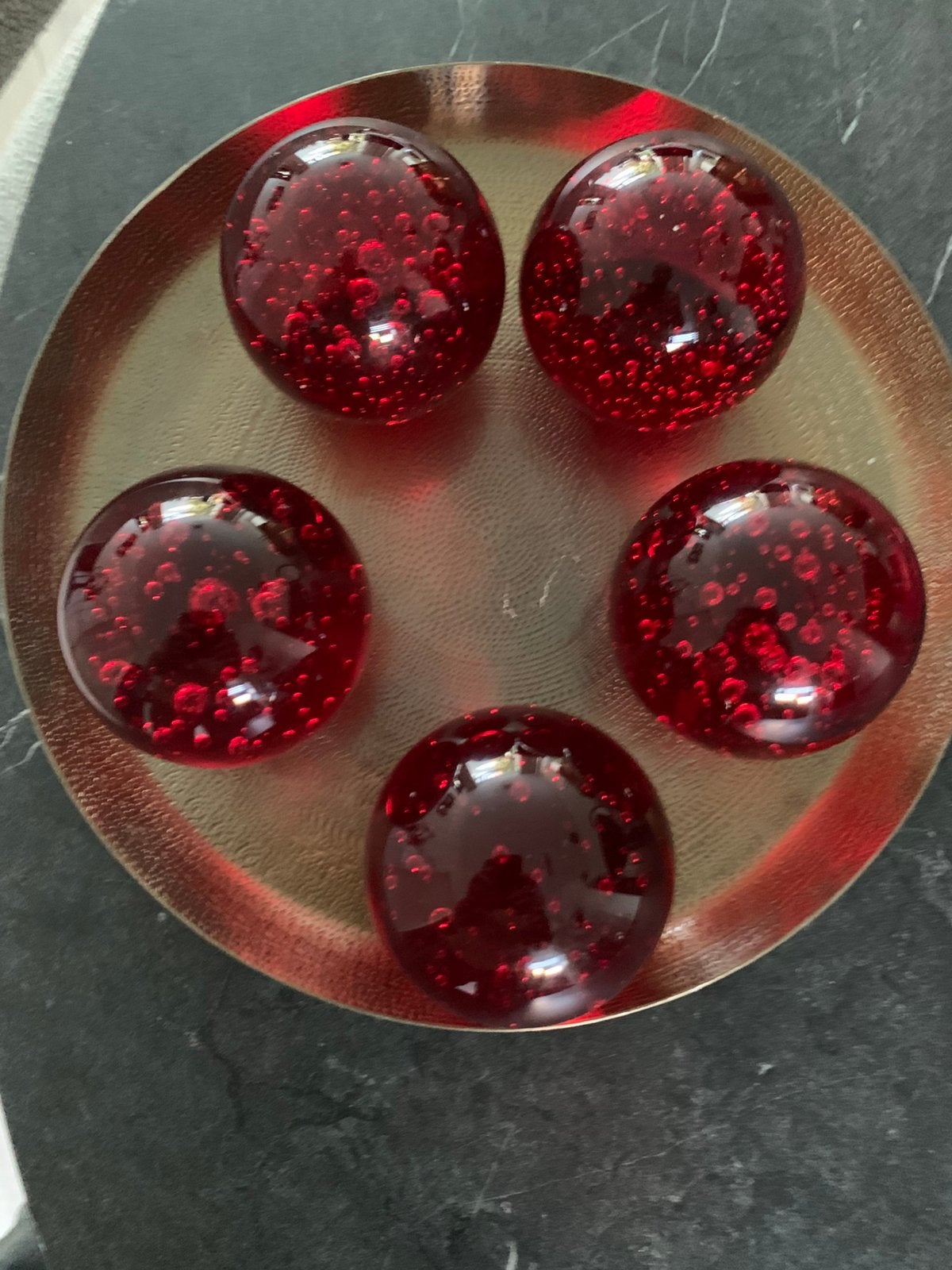 Decoratieve glazen bollen, Ophalen of Verzenden, Zo goed als nieuw