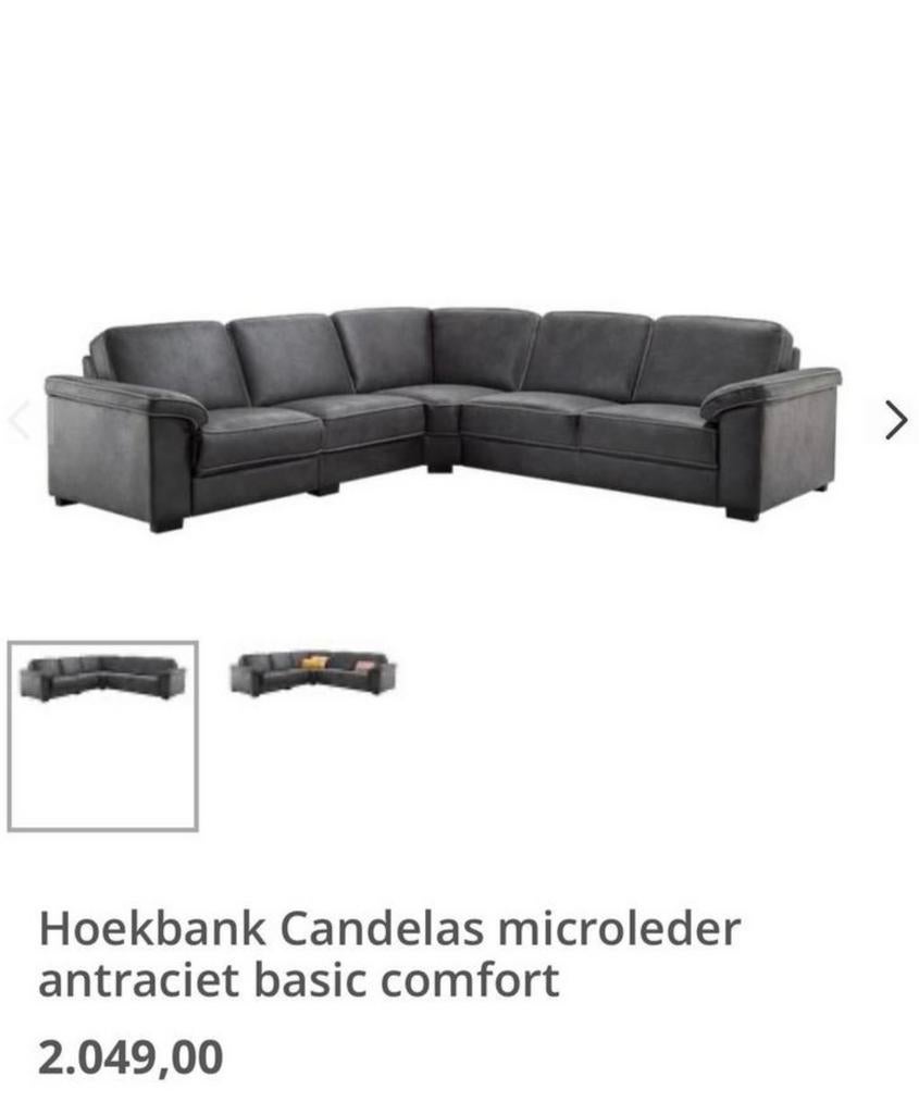 Hoekbank, Ophalen, Zo goed als nieuw, Tweepersoons