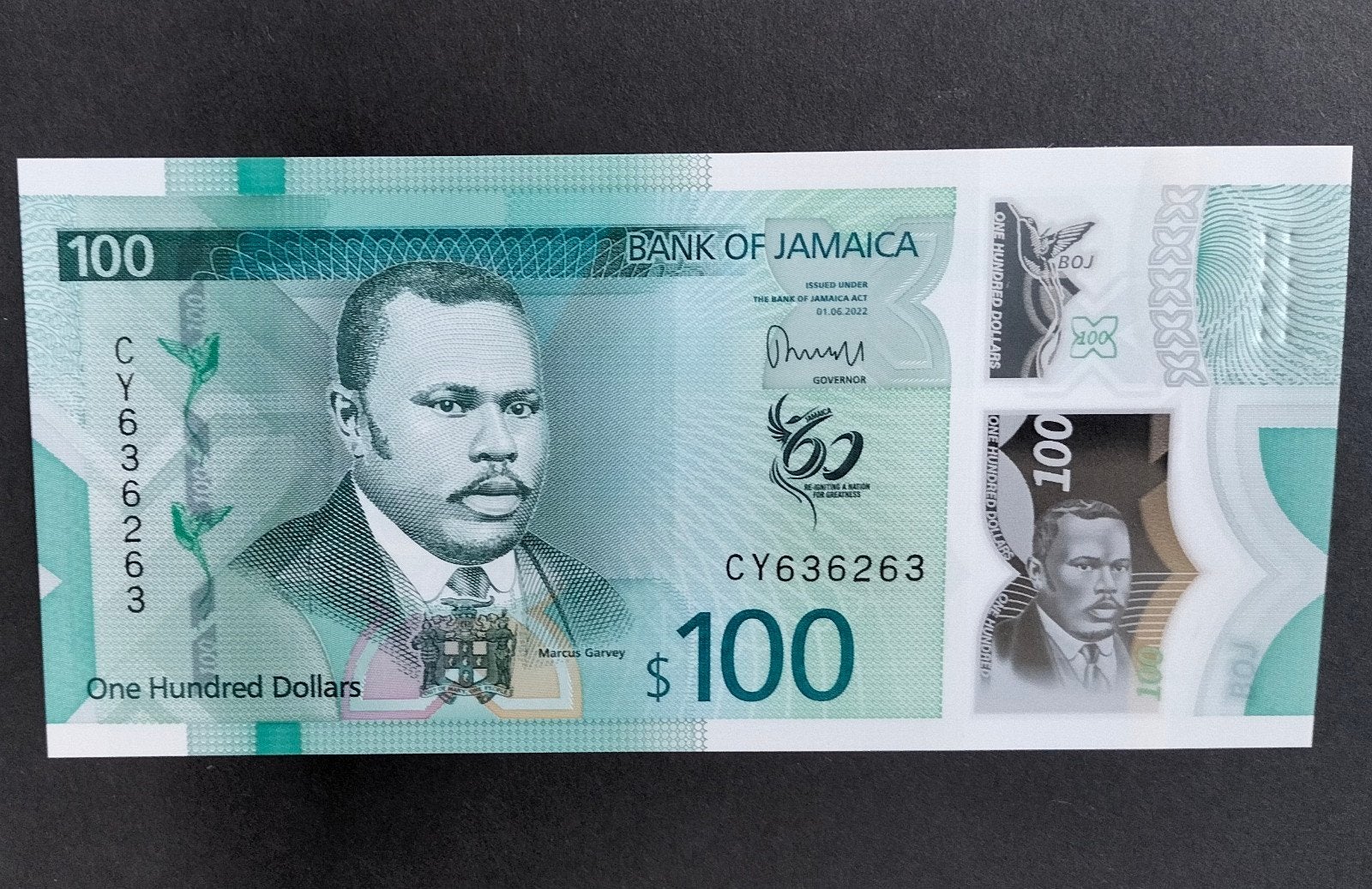 Jamaica - 100 Dollar 2022 - Pick#97 UNC., Verzenden, Noord-Amerika, Los biljet