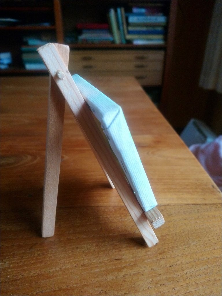 Schilderijtje Vlinder, Doek, Dieren, Ophalen of Verzenden, Handgeschilderd