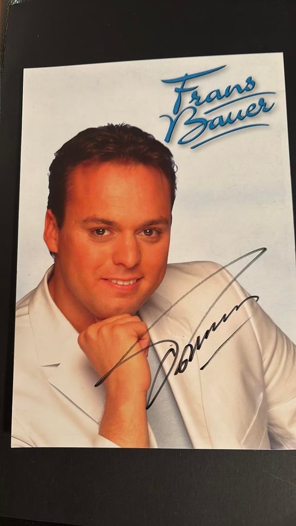 Frans Bauer grote fankaart met ECHTE handtekening, Verzenden, 1980 tot heden, Ongelopen, Sterren en Beroemdheden