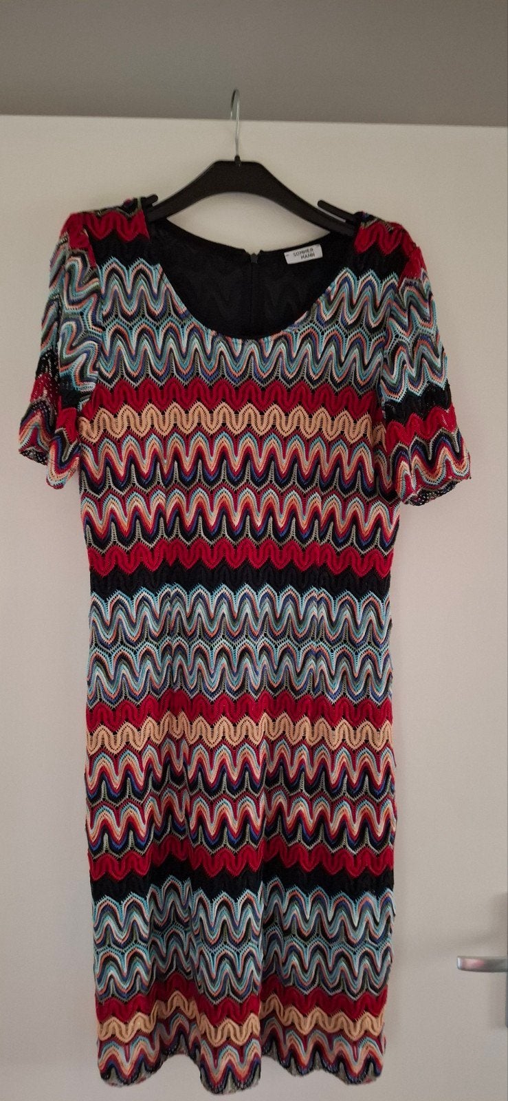 Sommermann Kleurrijke Jurk met Zigzag Patroon, Maat 38/40 (M), Overige kleuren, Sommermann, Ophalen of Verzenden