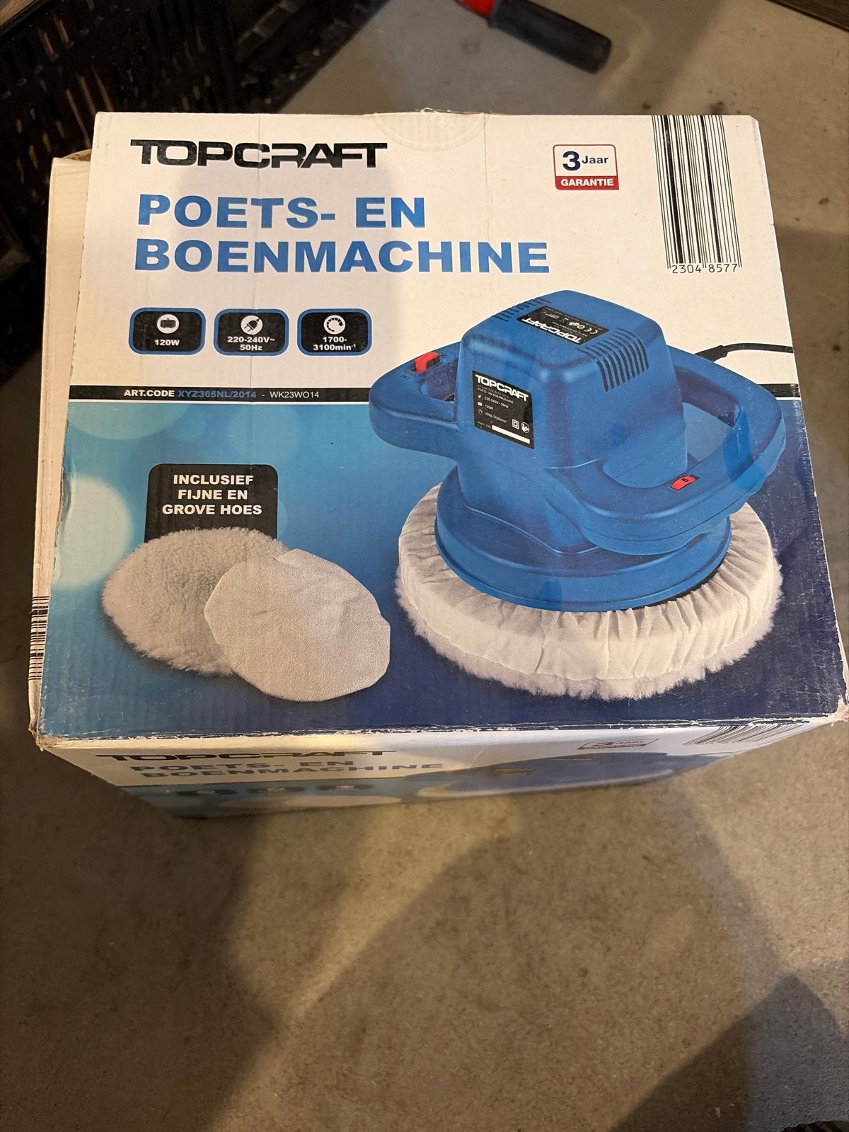 Topcraft Poets- en Boenmachine 120W, Doe-het-zelf en Verbouw, Ophalen, Nieuw, Minder dan 600 watt, Overige typen