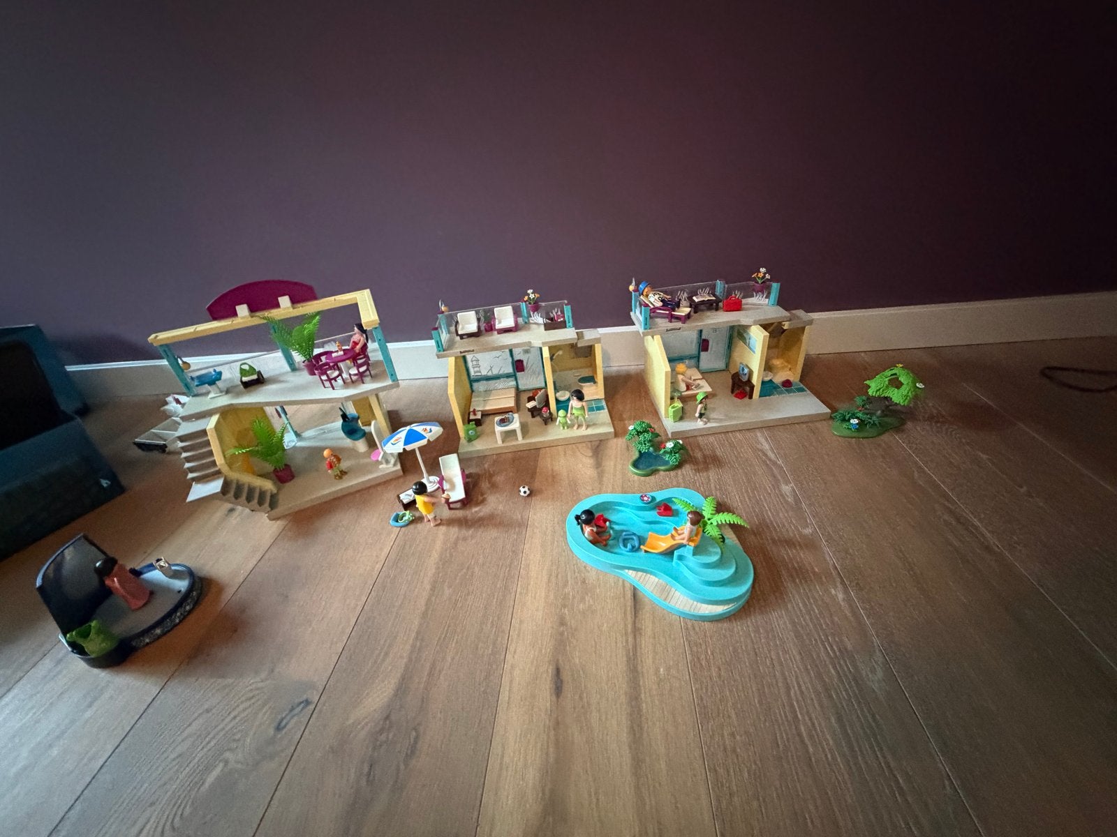 Playmobil Beach Hotel met zwembad en accessoires, Ophalen of Verzenden, Gebruikt, Complete set