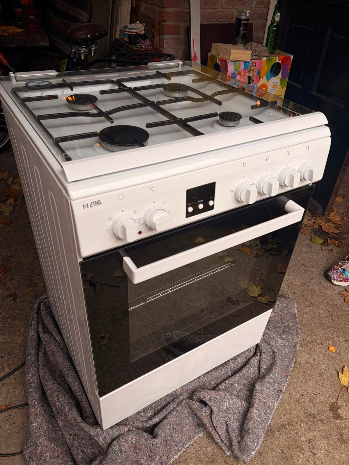 Etna Vrijstaand Gasfornuis met Oven - Zo goed als nieuw, Witgoed en Apparatuur, Ophalen, 60 cm of meer, 4 kookzones, Zo goed als nieuw