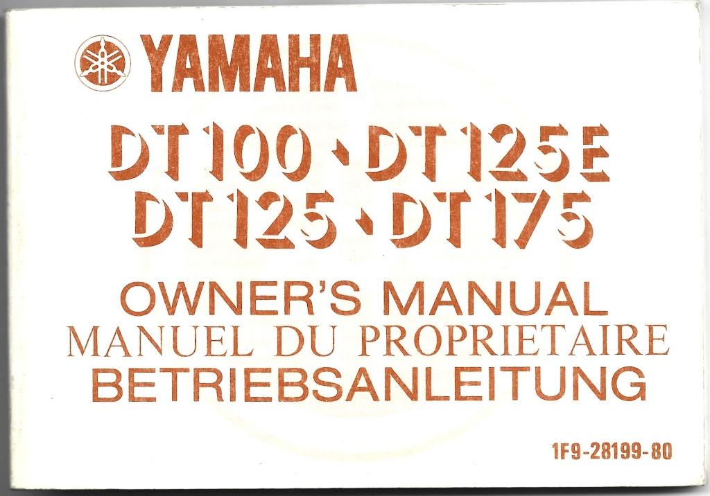 Yamaha DT100, DT125 E, DT125, DT175 manual handleiding 5253z, Ophalen of Verzenden, Yamaha