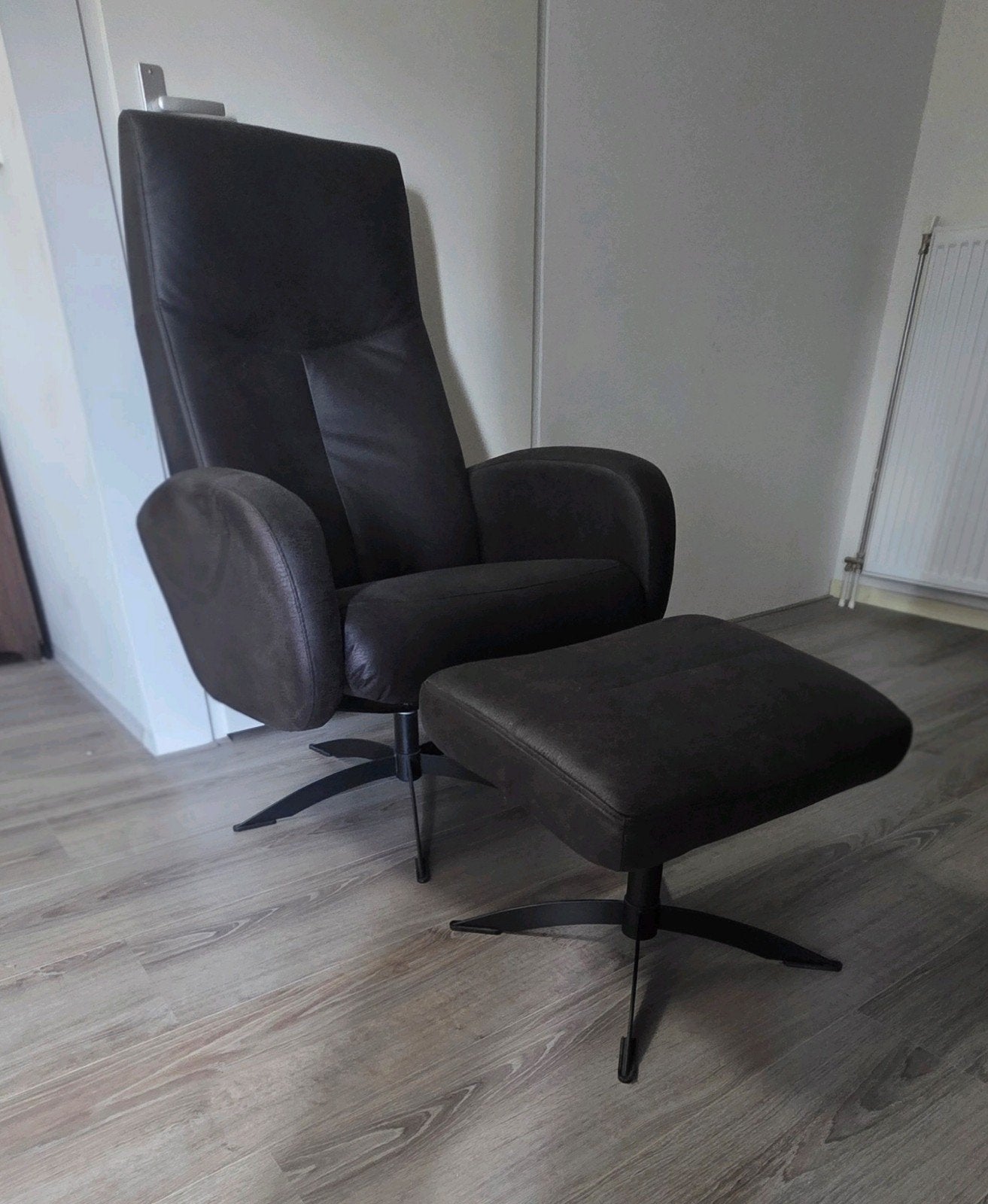Woonexpress relaxfauteuil fauteuil Gelderland stof grijs, Ophalen, Zo goed als nieuw, Stof