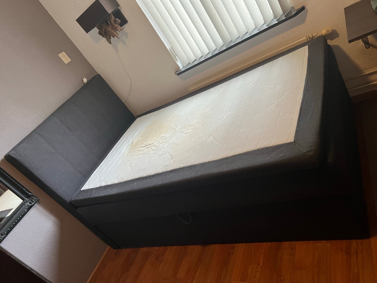 Boxspring met opbergruimte 120x210 cm, Huis en Inrichting, Slaapkamer | Bedden, Ophalen, Gebruikt, Twijfelaar, 120 cm
