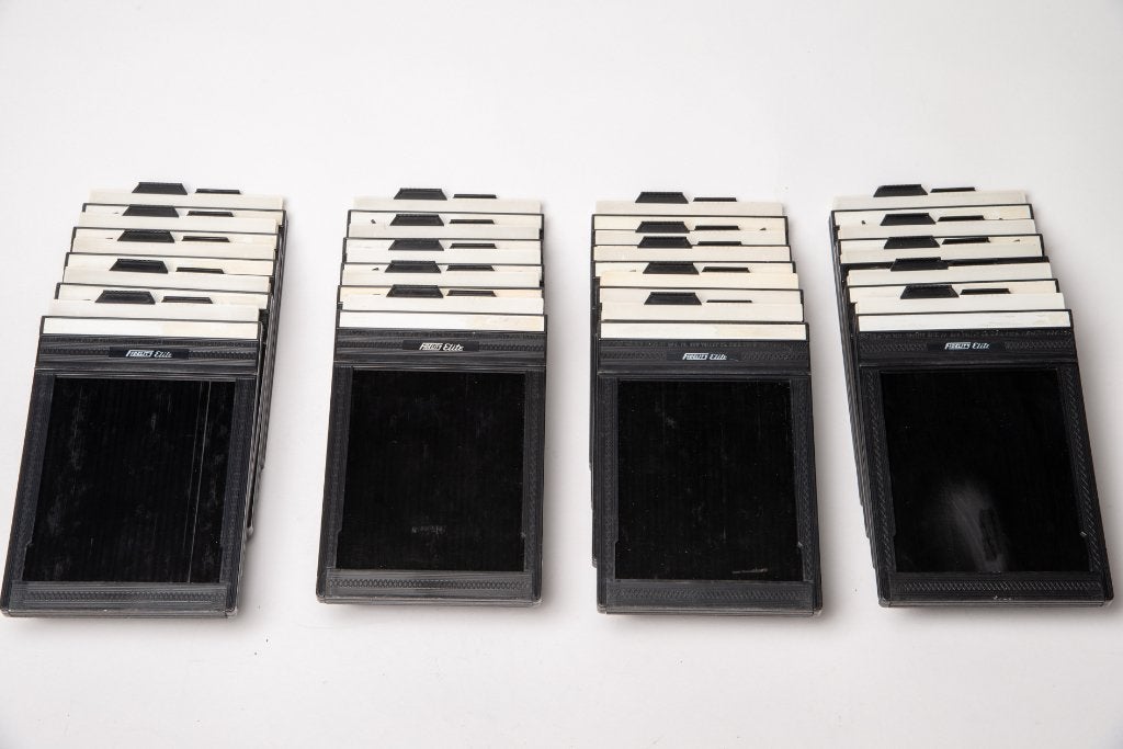 4 stuks vlakfilmcassette 4x5' Fidelity Elite als nieuw, Ophalen of Verzenden, Zo goed als nieuw, Compact, Overige Merken