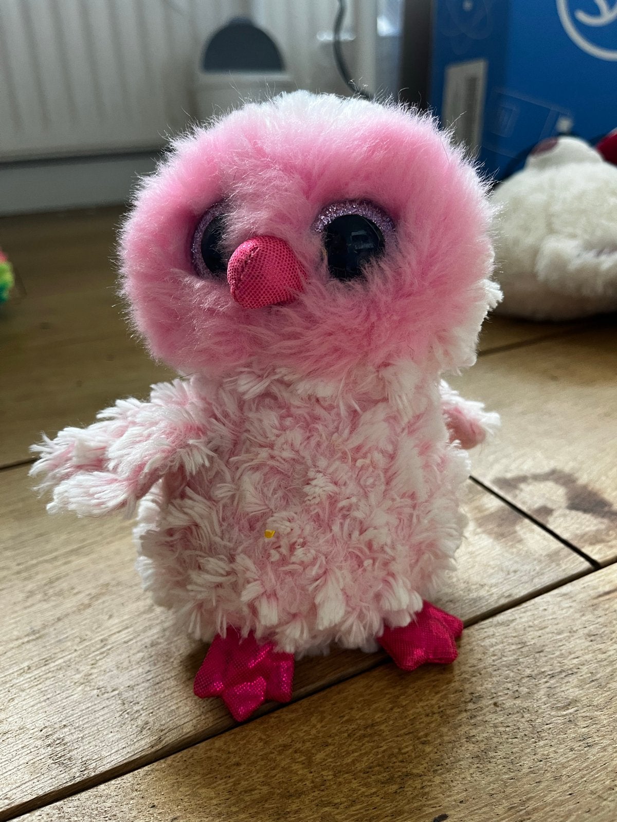 TY Beanie Boo Uil Roze Pluche Knuffel, Overige karakters, Overige typen, Ophalen of Verzenden, Roze
