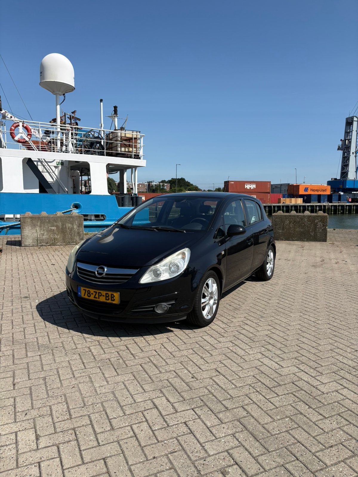 Opel Corsa 1.4 16V 5D 2008 Zwart NEW APK/2Sleutels, Voorwielaandrijving, 1063 kg, 4 cilinders, Origineel Nederlands