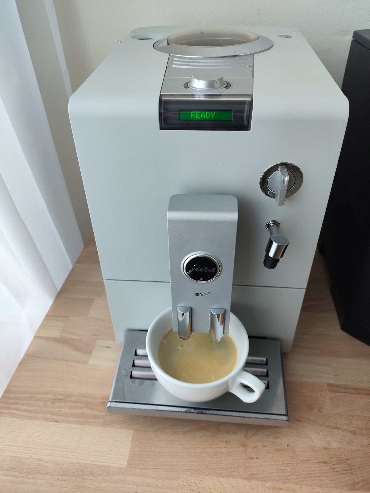 Jura ENA 3 (Ristretto Black) — Volledig Gereviseerd & Techni, Stoompijpje, Ophalen of Verzenden, 1 kopje, Gemalen koffie