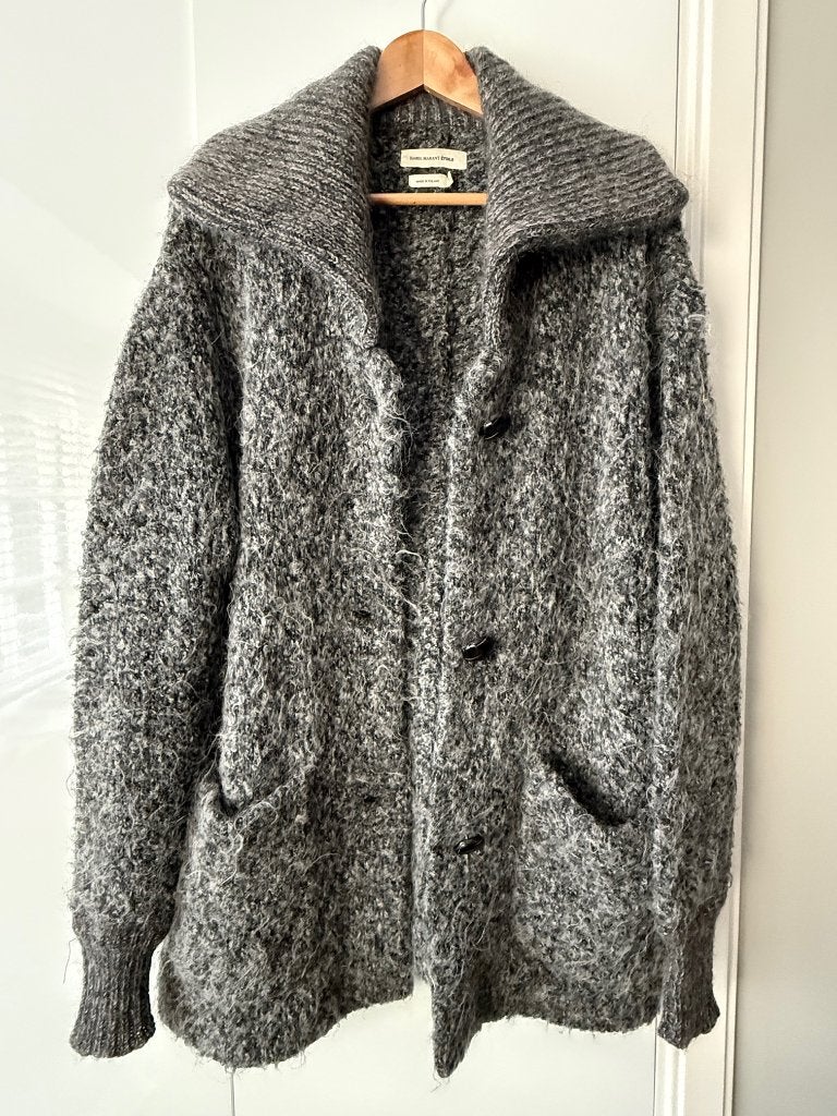 isabel marant outdoor cardigan vest jas | 36, Ophalen, Gedragen, Maat 36 (S), Grijs