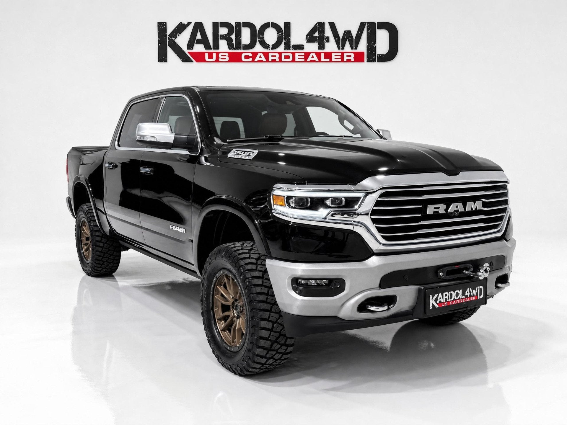 Dodge Ram 1500 5.7 V8 4x4 Crew Cab Longhorn | Bakflip | Incl, Automaat, 5654 cc, 402 pk, Zwart