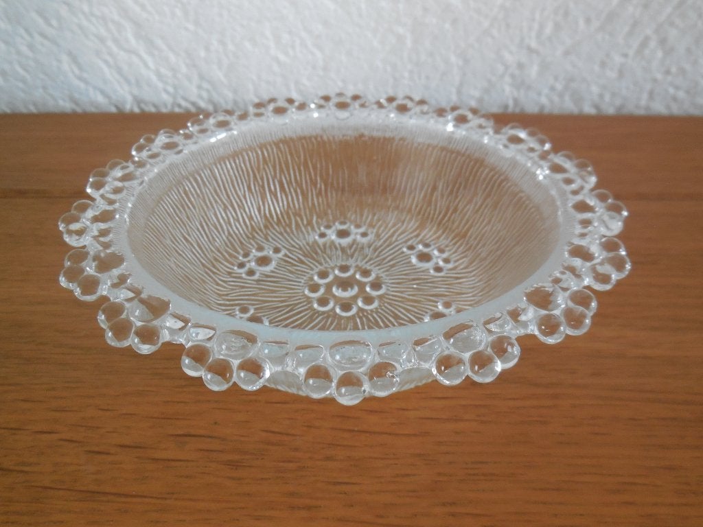 Glazen presenteer schaal, Ophalen, Schaal, Rond, Geribbeld
