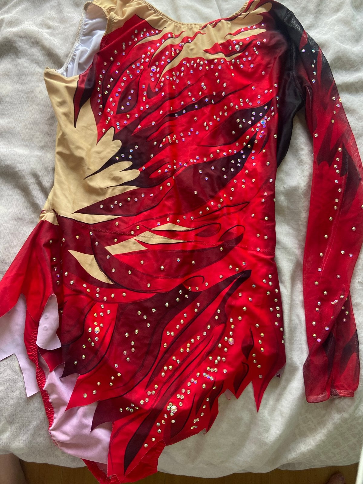 Turnpakje/ritmisch gymnastiek, Kleding | Dames, Sportkleding, Zo goed als nieuw, Fitness of Aerobics, Maat 42/44 (L), Rood, Ophalen