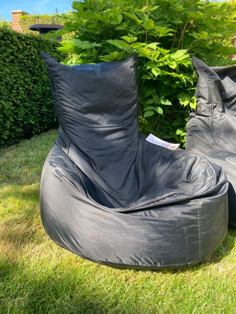 Twee Sit&Joy zitzakken, Ophalen, Gebruikt, Zwart, Zitzakstoel