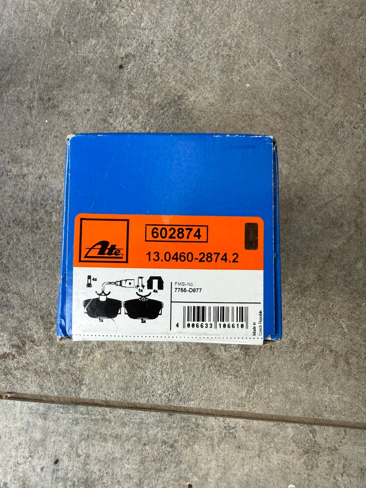 ATE 602874 remblokkenset voor VW T4, Ophalen of Verzenden, Nieuw