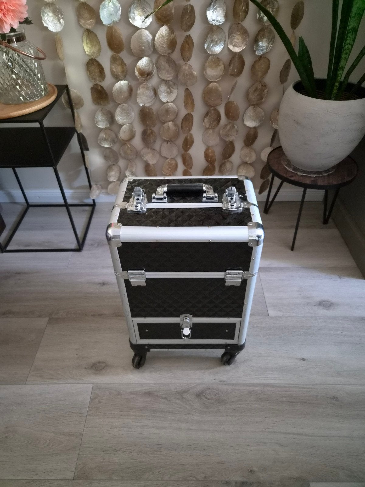 Make-up/Kappers Trolley - Zwart Hardcase, Sieraden, Tassen en Uiterlijk, Ophalen, Gebruikt, Zwart, Hardcase