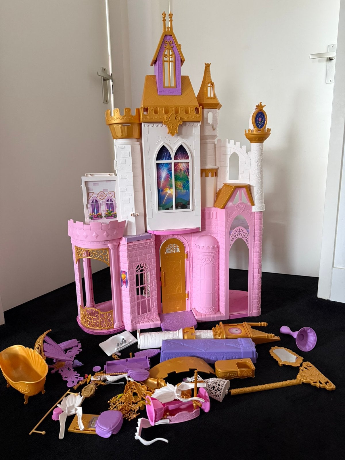 Disney Prinses kasteel Barbie, Kinderen en Baby's, Speelgoed | Poppenhuizen, Ophalen, Gebruikt, Poppenhuis