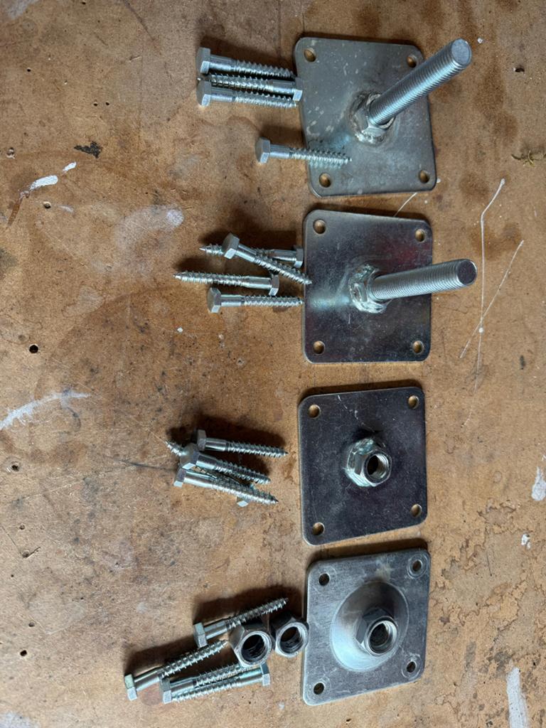 Stelplaten betonpoer 4 stuks, Ophalen of Verzenden, Gebruikt, Minder dan 50 mm, Overige typen