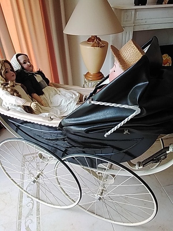 Antieke Kinderwagen., Ophalen of Verzenden, Gebruikt, Pop