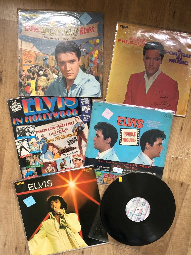 5 LP's Elvis Presley - o.a. Roustabout + In Hollywood e.a., Cd's en Dvd's, Vinyl | Rock, Ophalen of Verzenden, Gebruikt, Overige formaten