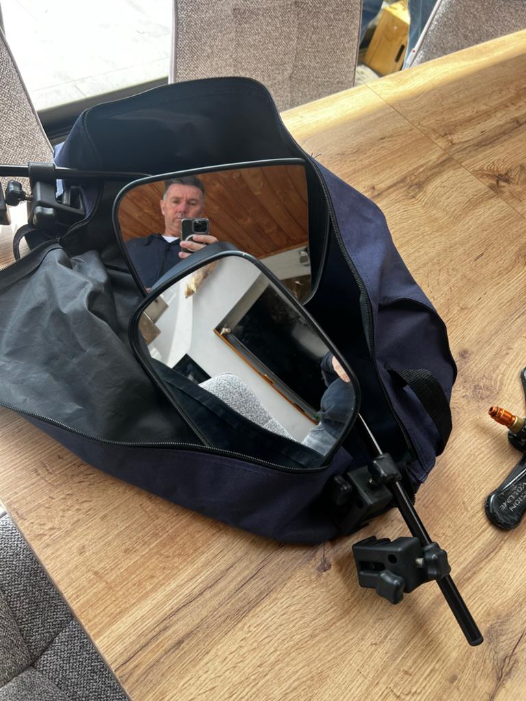 Milenco caravan spiegels voor bus/camper, Ophalen of Verzenden, Zo goed als nieuw