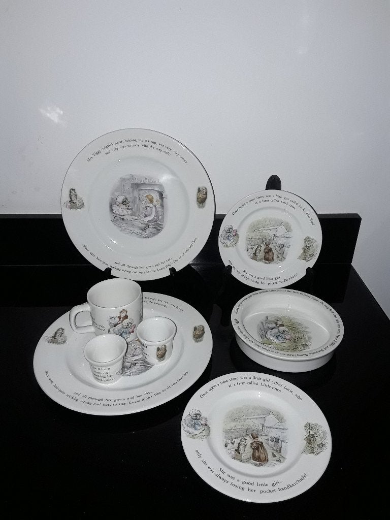 Wedgwood Beatrix potter Mrs Tiggy Winkle serviesdelen, Verzenden