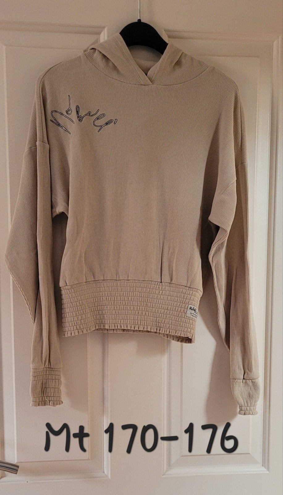 Nobell beige sweater met capuchon maat 170, Nobell, Meisje, Trui of Vest, Ophalen of Verzenden