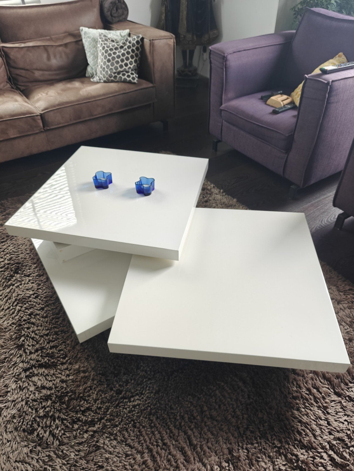 Kare Design Salon Tafel - Wit Hoogglans 80x80cm, Huis en Inrichting, Tafels | Salontafels, Ophalen of Verzenden