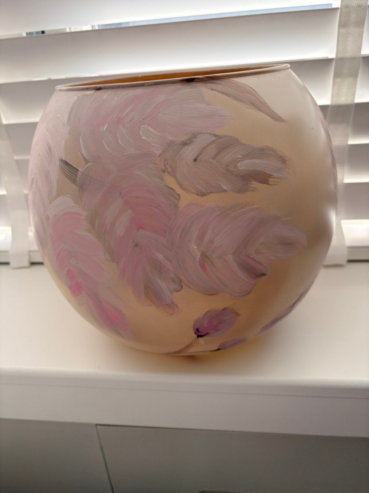 Gave Handbeschilderde vaas, Huis en Inrichting, Woonaccessoires | Vazen, Overige kleuren, Ophalen of Verzenden, Minder dan 50 cm