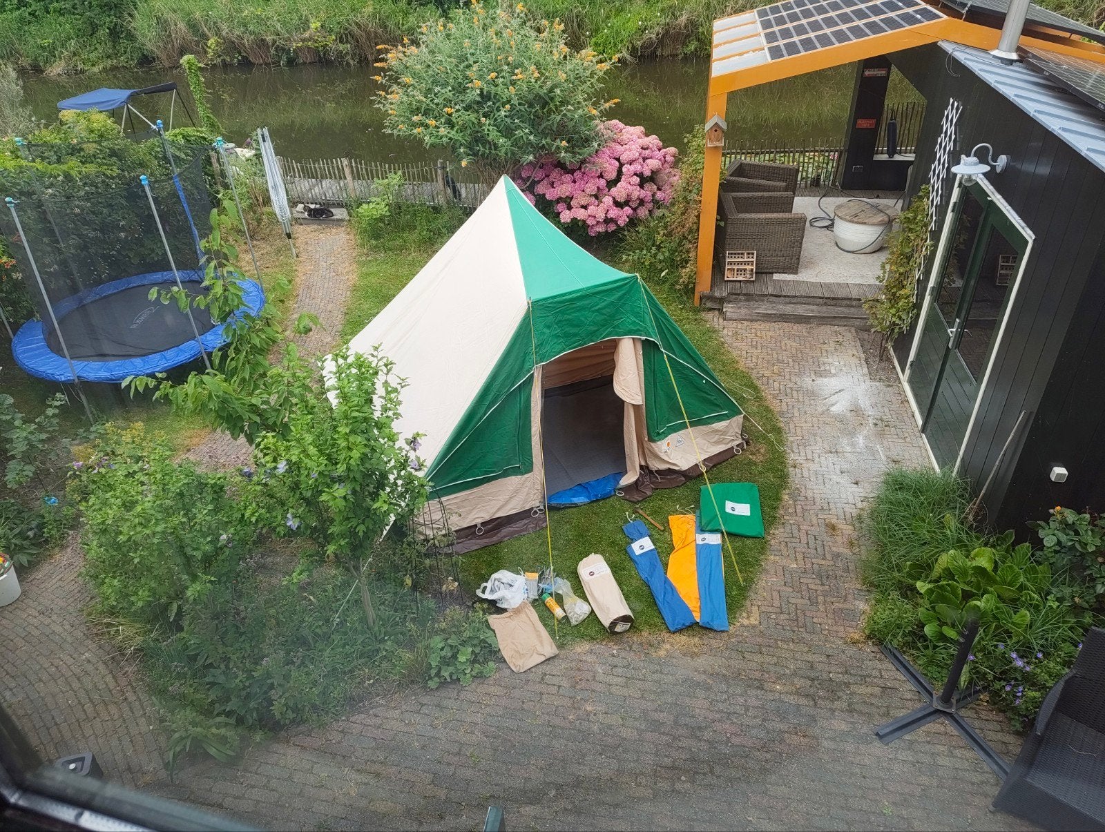De Wit Terka Tent - Ruime en stevige katoenen piramidetent, Ophalen