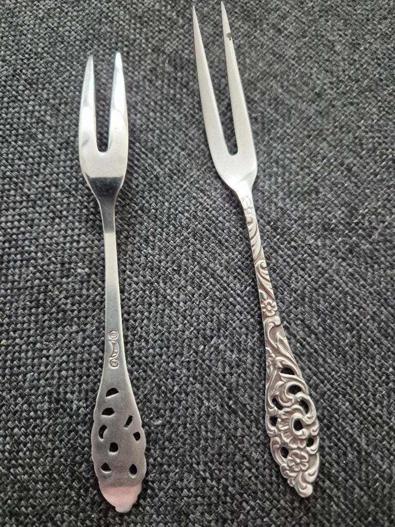 Verzilverde vintage vorkjes, Ophalen of Verzenden