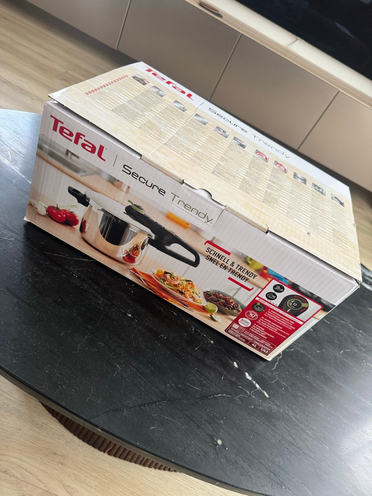 Nieuwe Tefal Secure Trendy Snelkookpan 4L - Roestvrij staal, Overige typen, Ophalen of Verzenden, Metaal, Nieuw